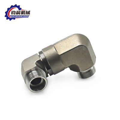 Acier au carbone hydraulique 90 degrés coude avec connexion de bride et joint de tuyau à fil