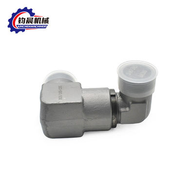 Acier au carbone hydraulique 90 degrés coude avec connexion de bride et joint de tuyau à fil