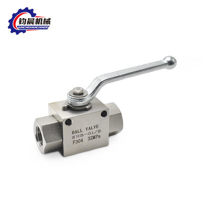 Valve à bille haute pression en acier au carbone KHB-G1/2 F304 32MAP pour les applications hydrauliques