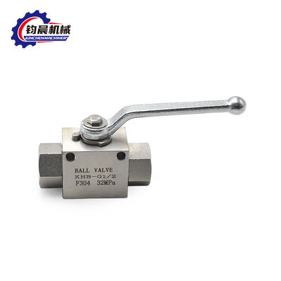 Valve à bille haute pression en acier au carbone KHB-G1/2 F304 32MAP pour les applications hydrauliques